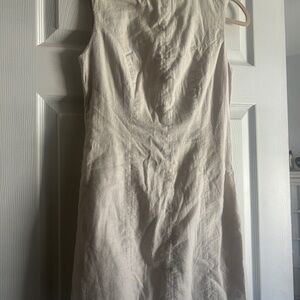 Elegant Cream Sleeveless Dress